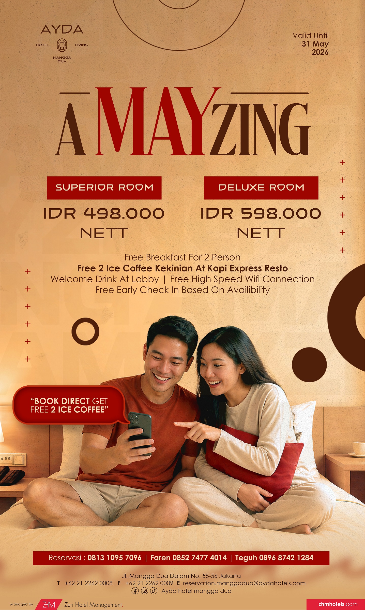 Nikmati Promo “AMAYZING” di Ayda Hotel Mangga Dua – Mulai dari IDR 498.000 Nett!