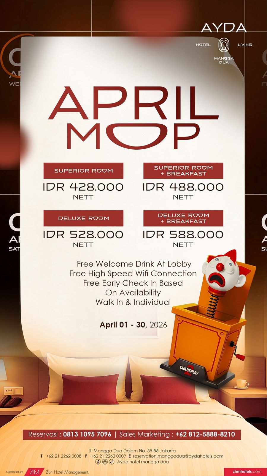 Amazing Promo April 2026 Mop: Staycation Seru & Hemat di Ayda Hotel Mangga Dua Tahun 2026
